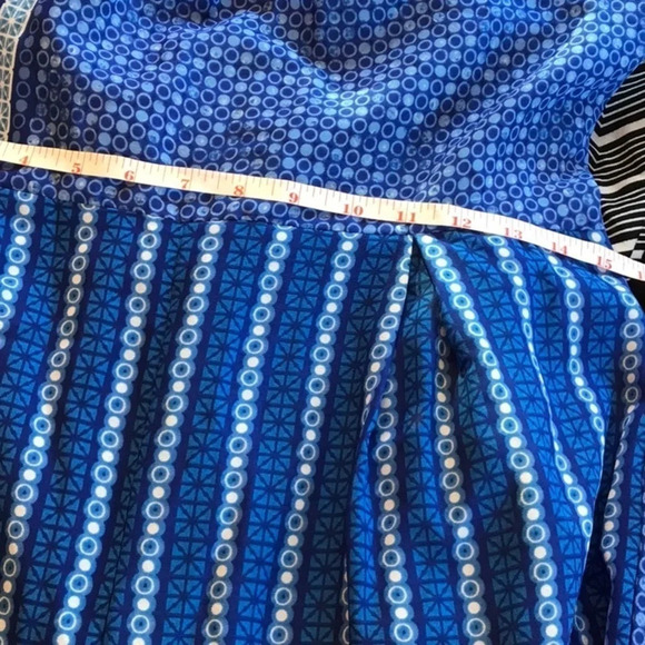 NWT Cynthia Steffe Abyss Alicia Cropped Romper Blue/white pattern SZ 10 - Picture 5 of 11